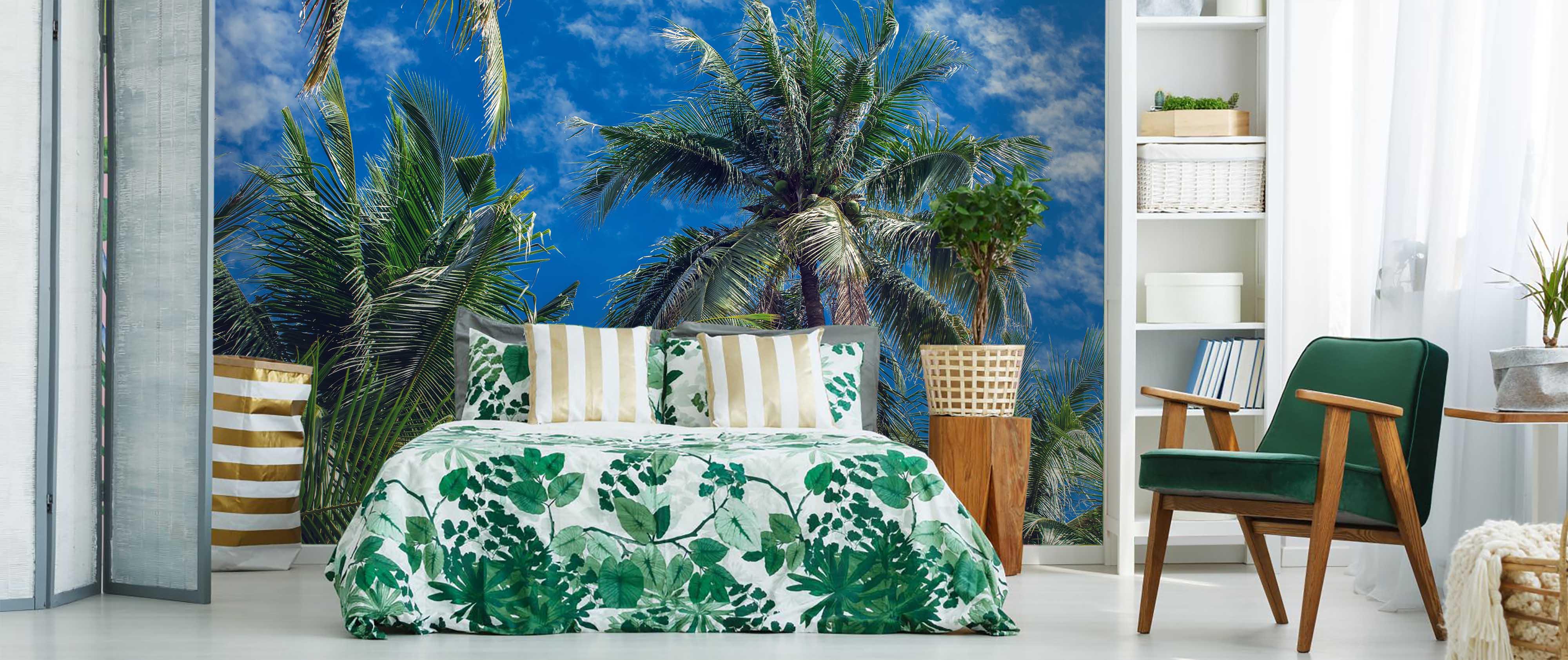 3D Tropical Plant Blue Sky Wall Mural Wallpaper  57- Jess Art Decoration