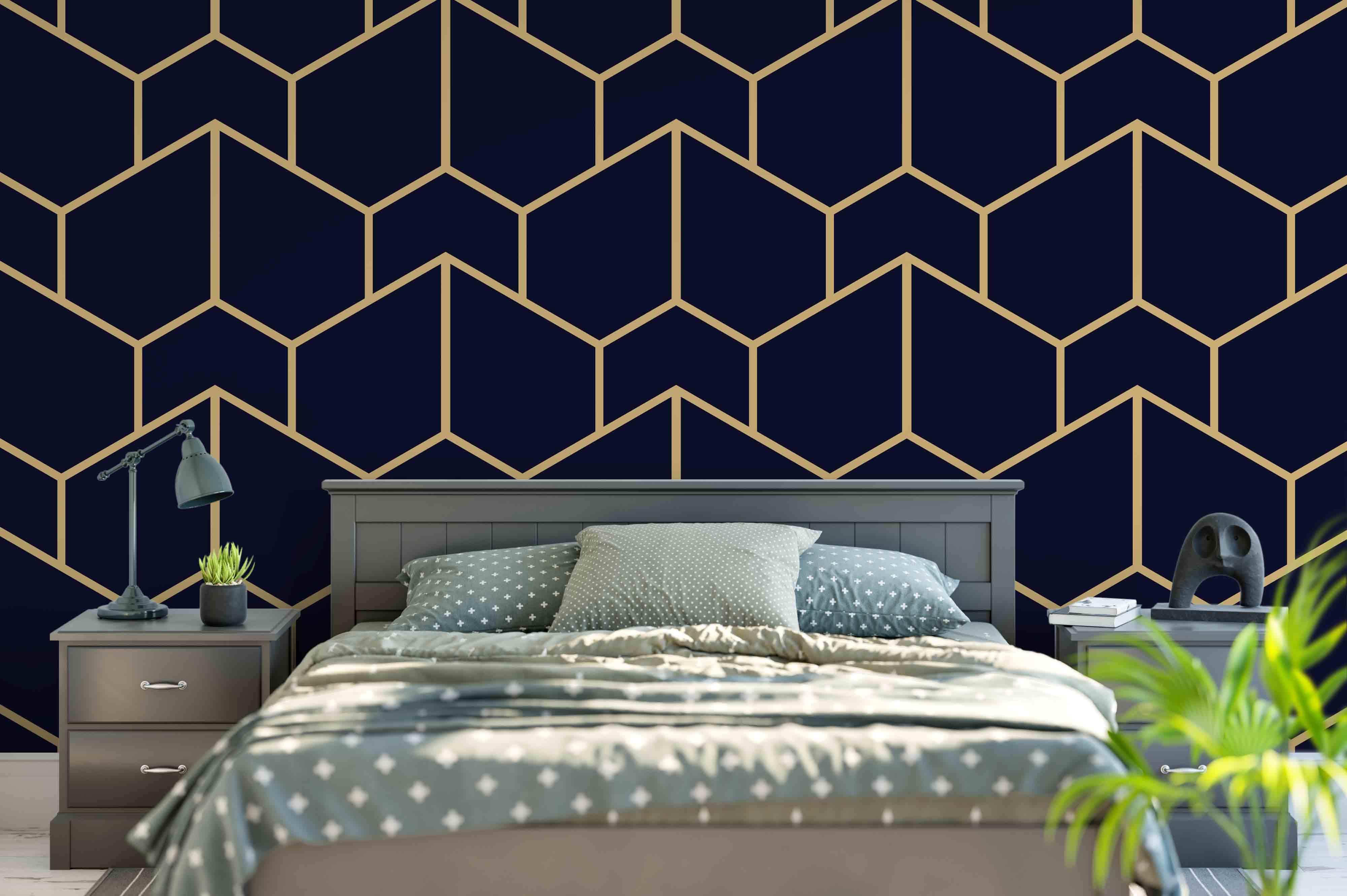 3D Black Background Geometry Wall Mural Wallpaper 8- Jess Art Decoration