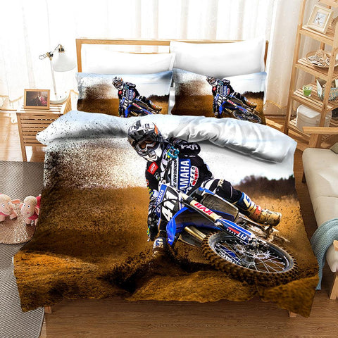 3D Off-road Racing Quilt Cover Set Bedding Set Pillowcases 233- Jess Art Decoration