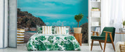 3D Blue Sea Mountain Wall Mural Wallpaper  62- Jess Art Decoration