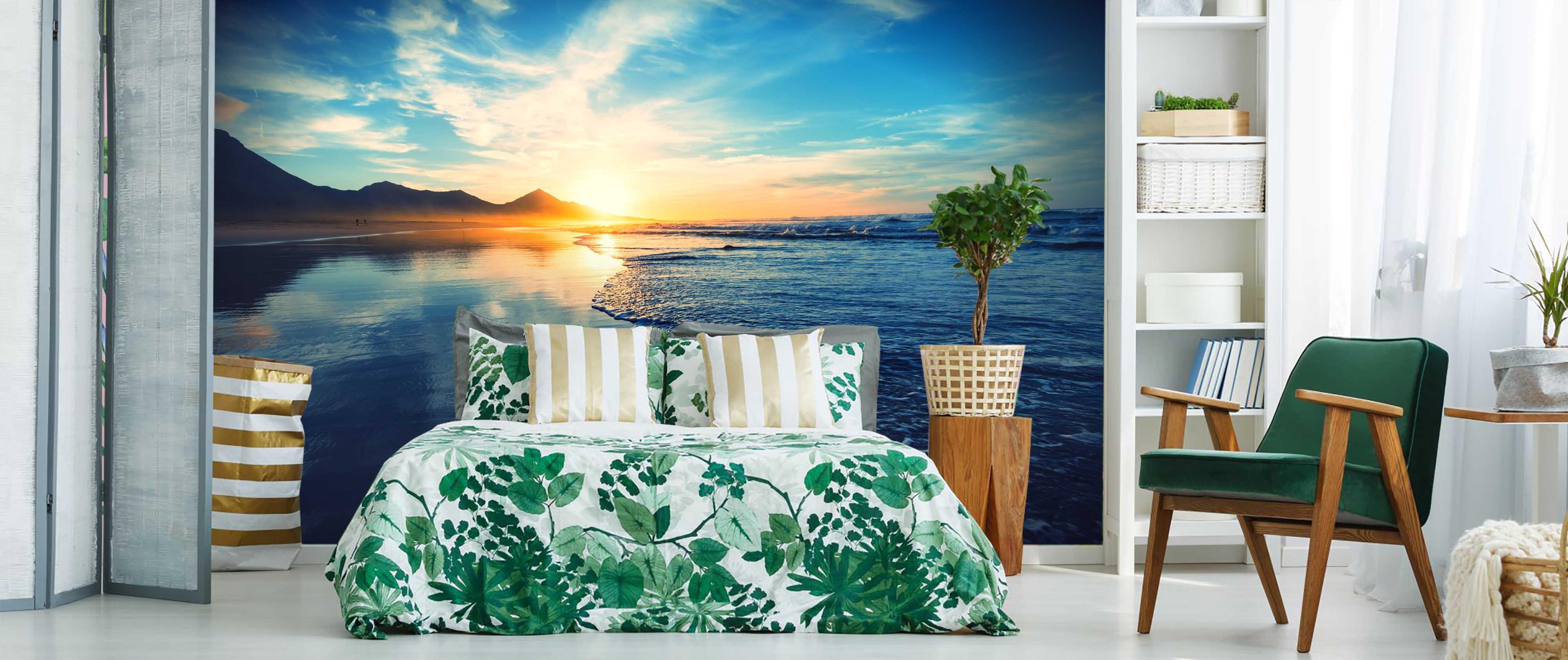 3D blue sky sea sunshine wall mural wallpaper 111- Jess Art Decoration