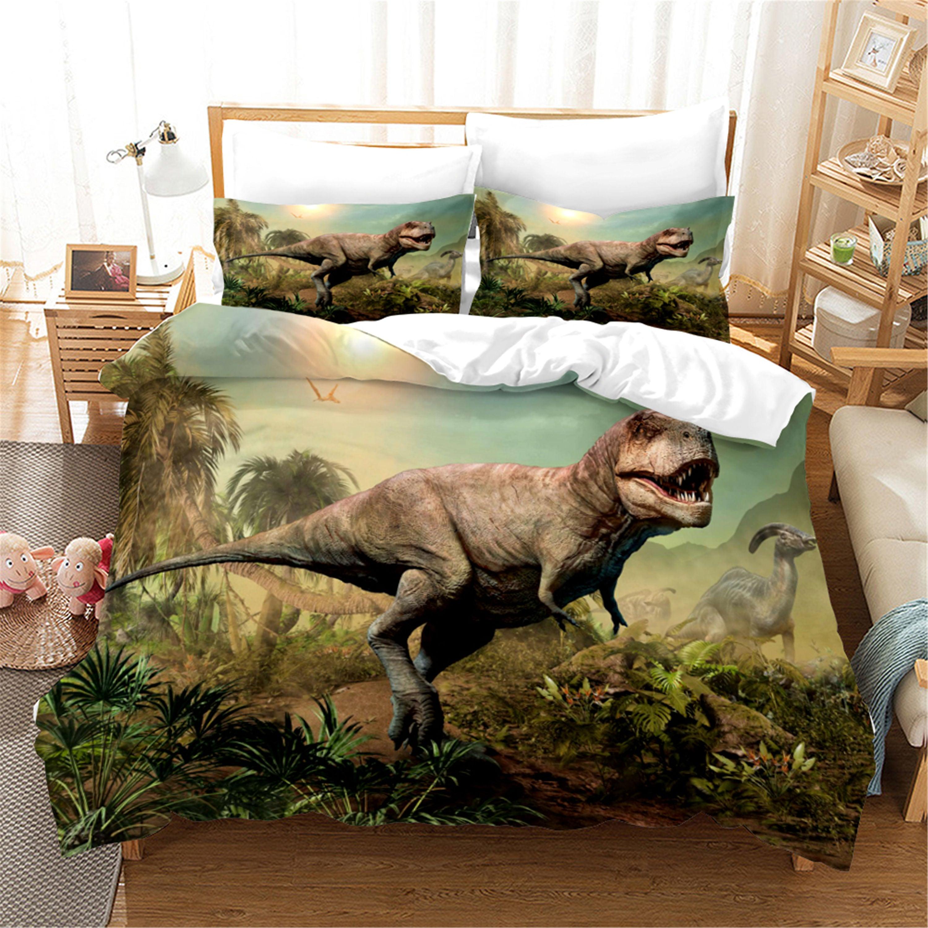 3D Dinosaur Jurassic Park Quilt Cover Set Bedding Set Duvet Cover Pillowcases 118- Jess Art Decoration