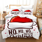 3D Cartoon Christmas Quilt Cover Set Bedding Set Duvet Cover Pillowcases WJ 1643- Jess Art Decoration