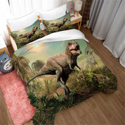 3D Dinosaur Jurassic Park Quilt Cover Set Bedding Set Duvet Cover Pillowcases 118- Jess Art Decoration