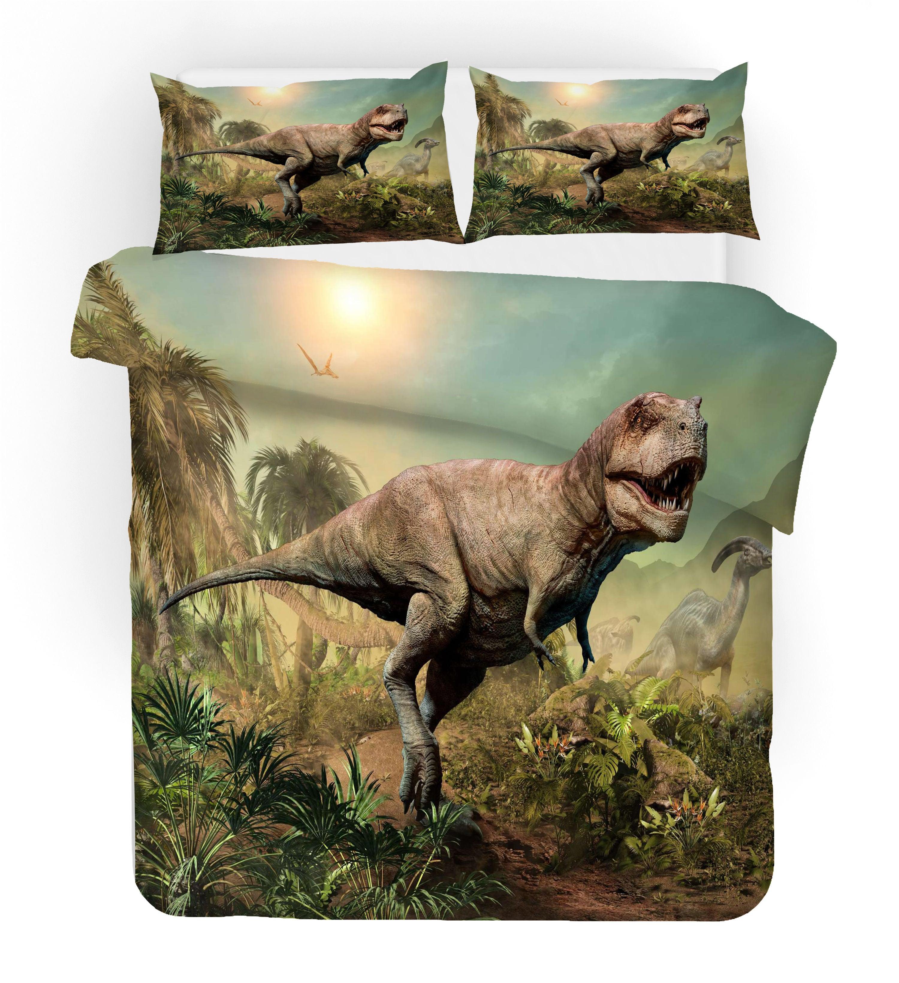 3D Dinosaur Jurassic Park Quilt Cover Set Bedding Set Duvet Cover Pillowcases 118- Jess Art Decoration