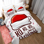 3D Cartoon Christmas Quilt Cover Set Bedding Set Duvet Cover Pillowcases WJ 1643- Jess Art Decoration