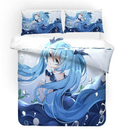 3D Hatsune Miku Quilt Cover Set Bedding Set Pillowcases 28- Jess Art Decoration