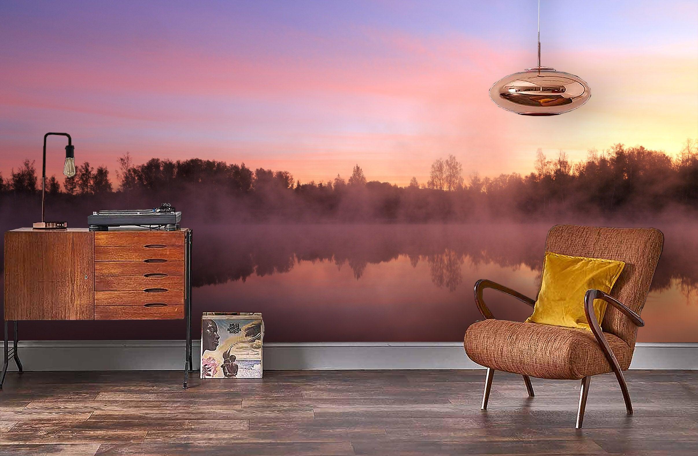 3D Beautiful Sunrise Lake Water Wall Mural Wallpaper 76- Jess Art Decoration