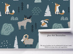 3D Elk Fox Rabbit Goat Wall Mural Wallpaper 11- Jess Art Decoration