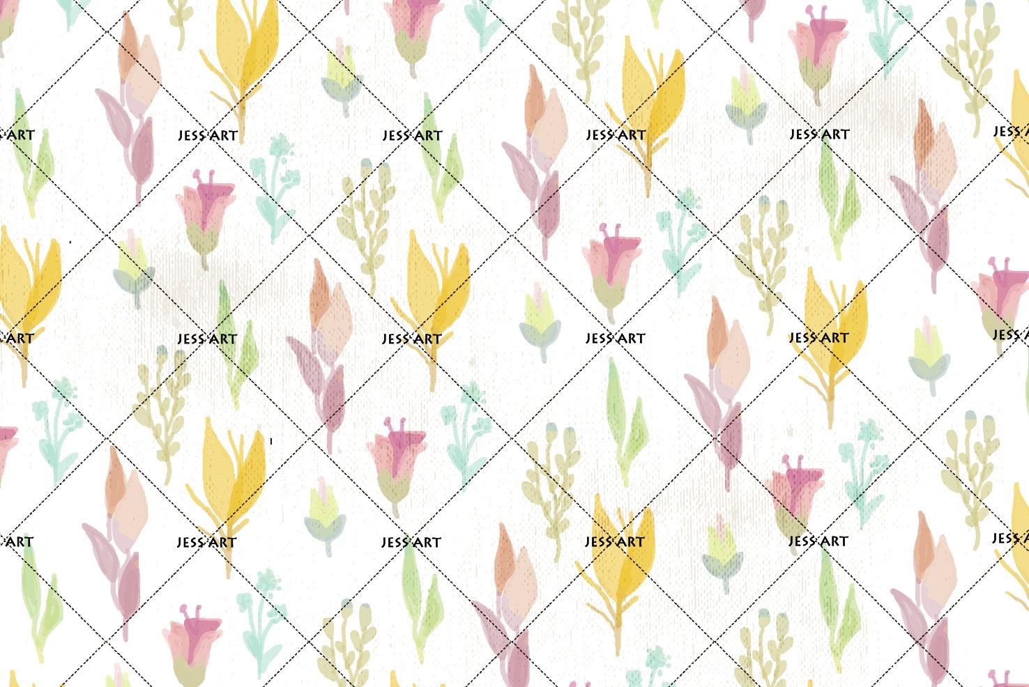 3D Pink Yellow Flowers Wall Mural Wallpaper 157- Jess Art Decoration