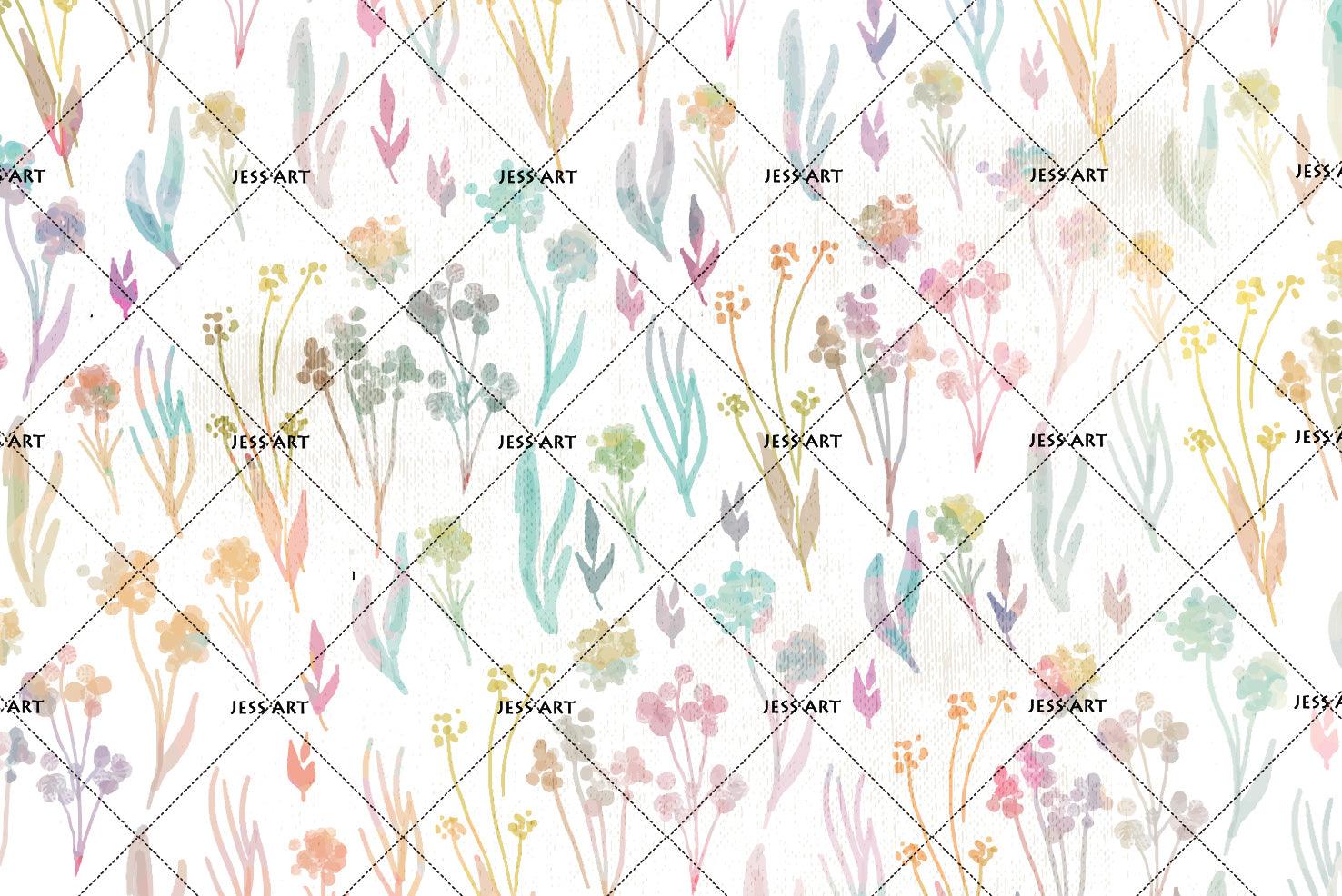 3D Watercolor Flowers Wall Mural Wallpaper 158- Jess Art Decoration