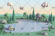 3D Abstract Grassland Lake Wall Mural Wallpaper 13- Jess Art Decoration