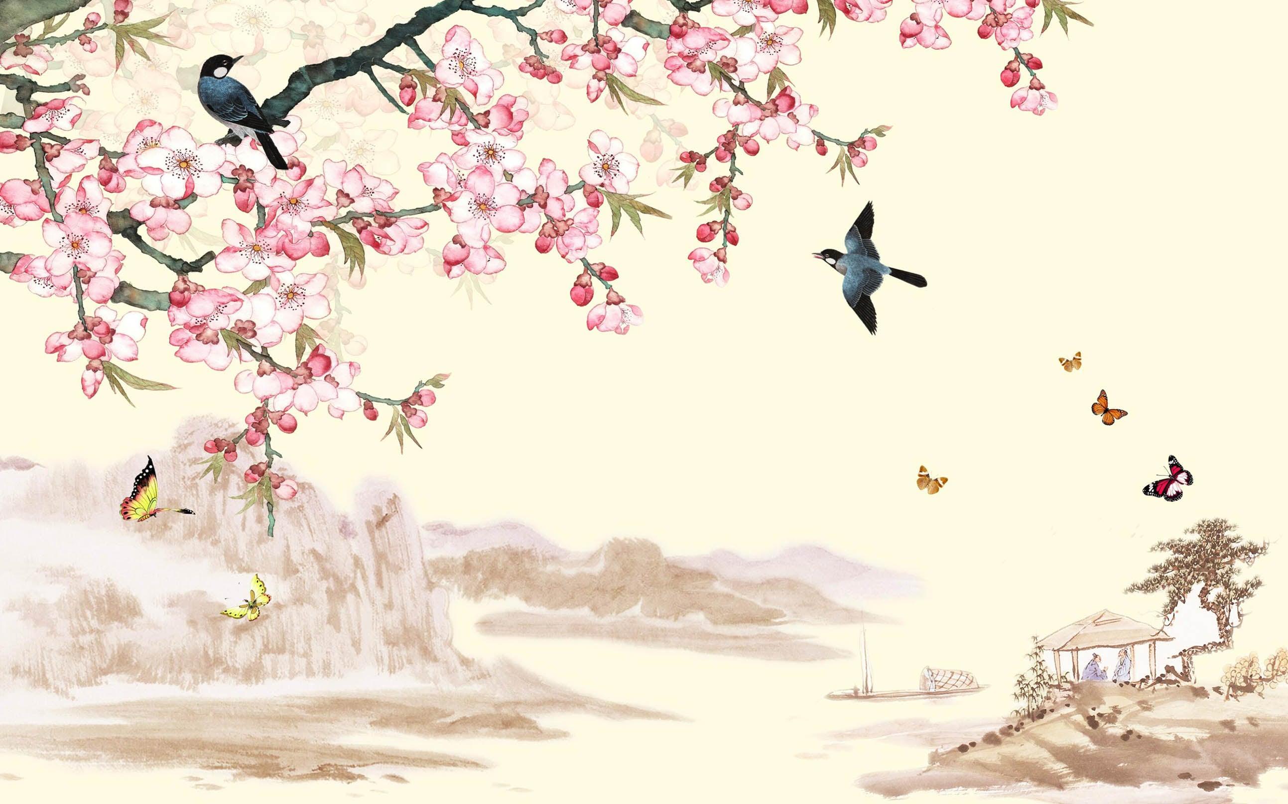 3D Pink Peach Blossom Bird Quilt Cover Set Bedding Set Pillowcases 89- Jess Art Decoration