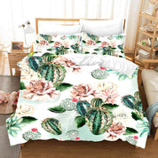 3D Pink Floral Succulents Quilt Cover Set Bedding Set Pillowcases 96- Jess Art Decoration