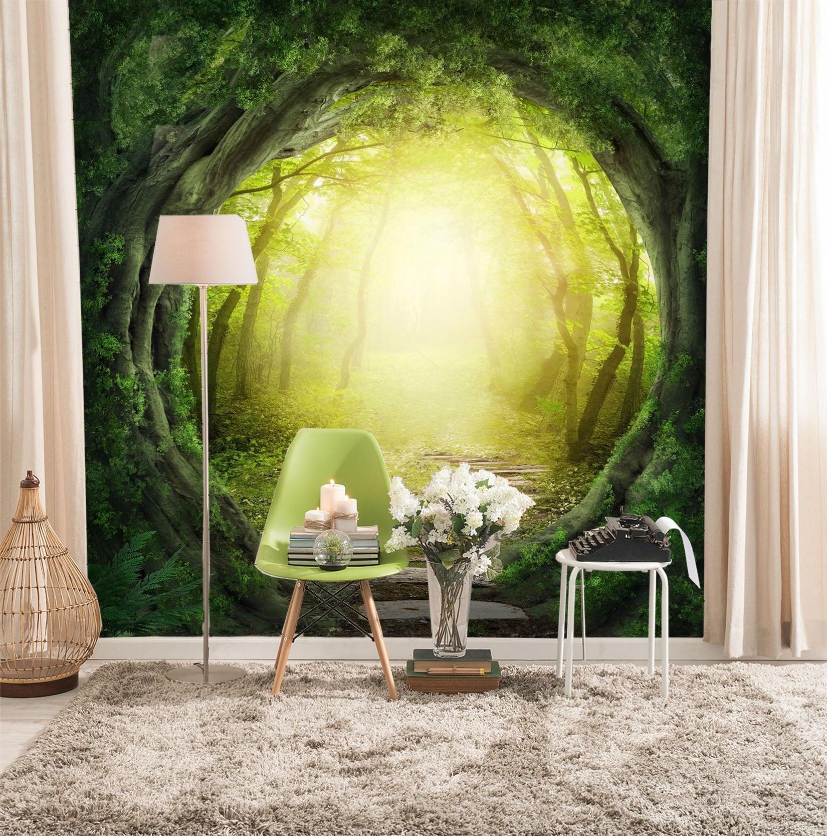 3D tree hole arch 125 wall murals- Jess Art Decoration