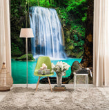 3D forest waterfall 127 wall murals- Jess Art Decoration