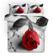 3D Red Rose Quilt Cover Set Bedding Set Pillowcases 61- Jess Art Decoration