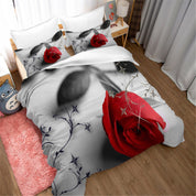 3D Red Rose Quilt Cover Set Bedding Set Pillowcases 61- Jess Art Decoration