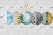 3D Marble Circle Triangle Wall Mural Wallpaper SF29- Jess Art Decoration