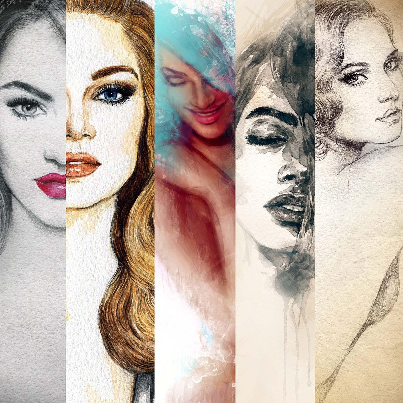 3D Beauty Female Women Quilt Cover Set Bedding Set Pillowcases 96- Jess Art Decoration