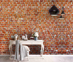 3D Red Brick Wall Background Wall Mural Wallpaper  5- Jess Art Decoration
