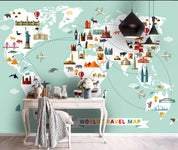 3D Color Cartoon Navigation Map  Wall Mural Wallpaper 37- Jess Art Decoration