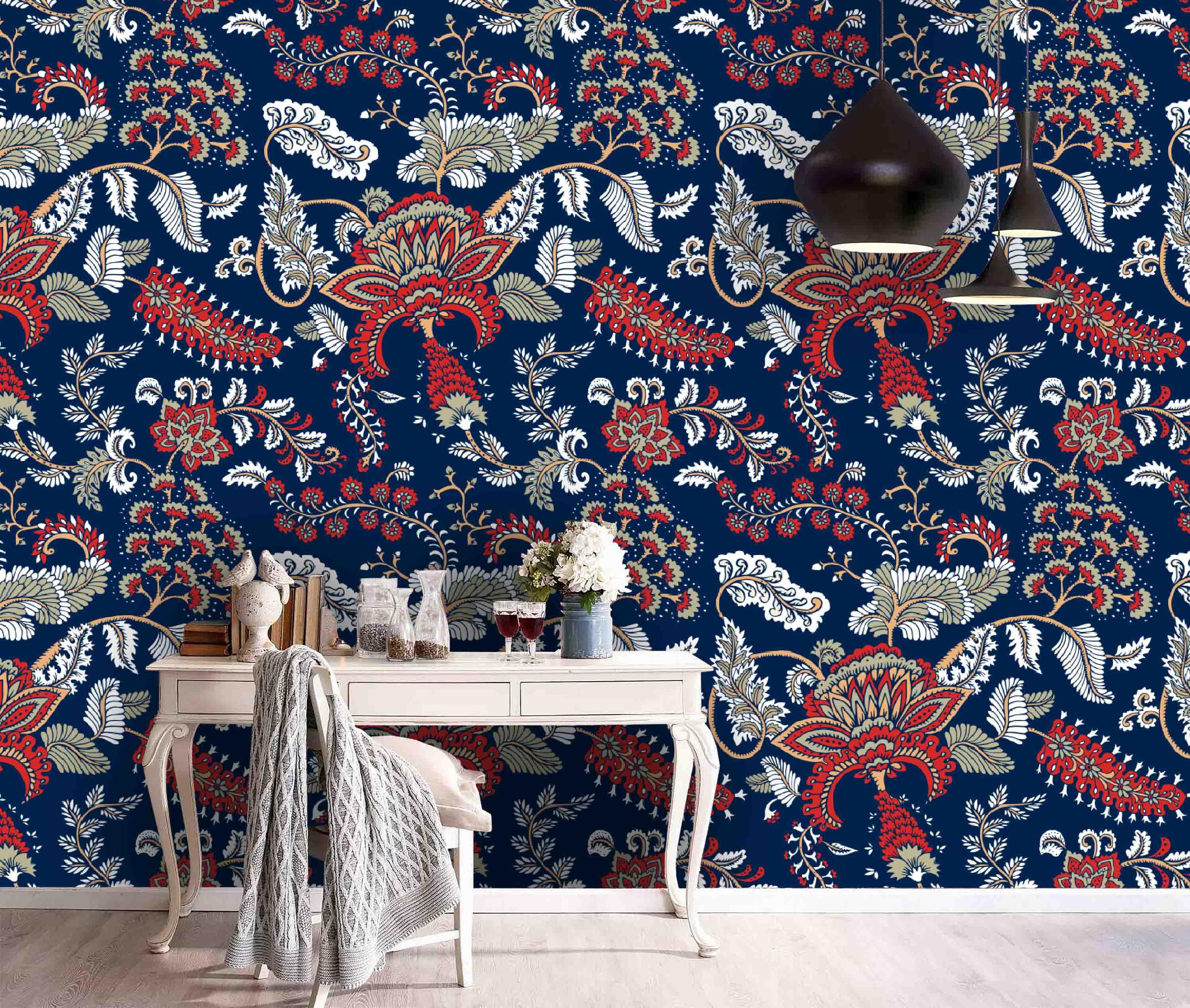 3D Blue Background Color Pattern  Wall Mural Wallpaper 28- Jess Art Decoration