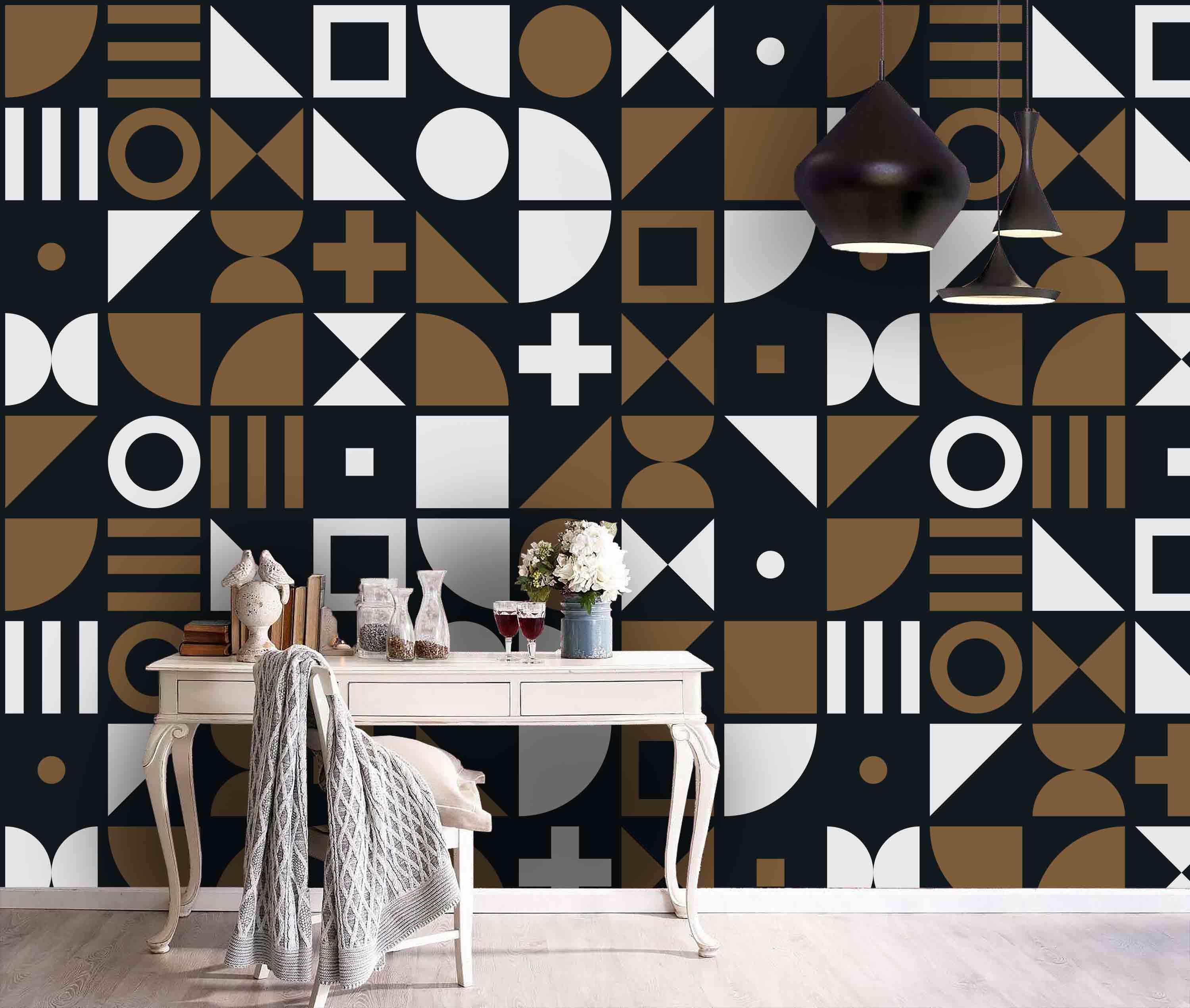 3D Black White Geometry Wall Mural Wallpaper 106- Jess Art Decoration