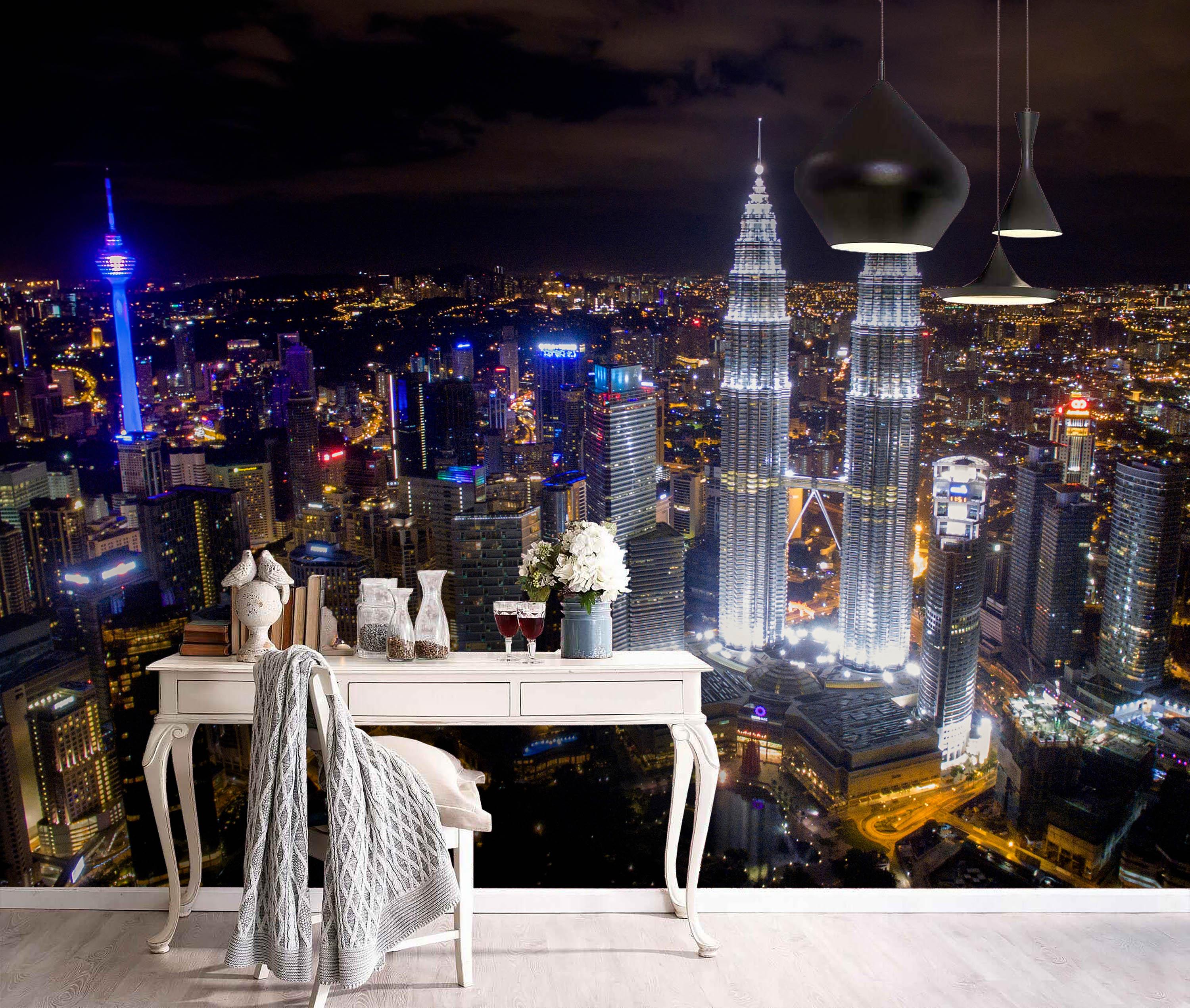 3D City Night Scene Wall Mural Wallpaper 127- Jess Art Decoration