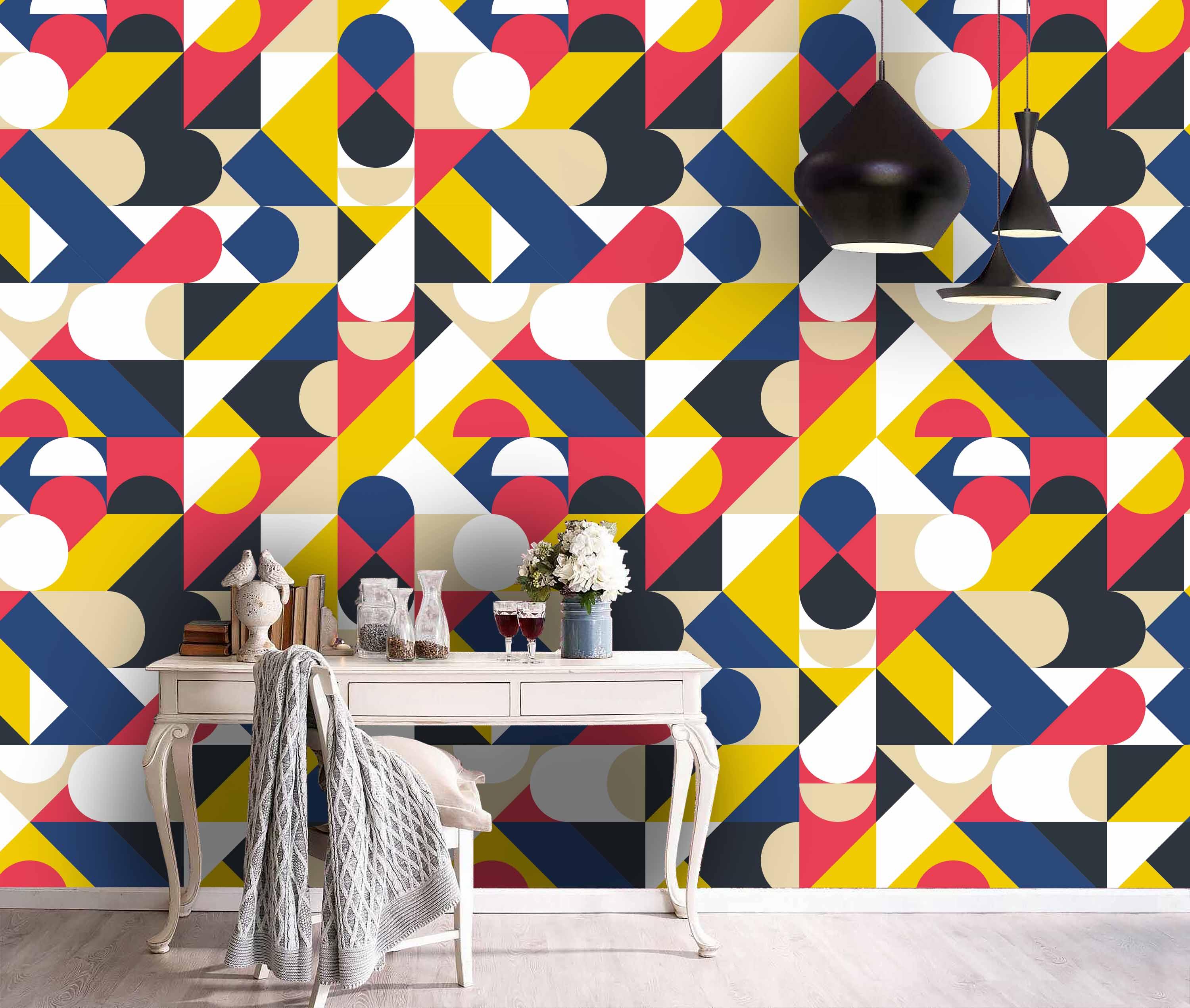3D Irregular Color Geometric Pattern Wall Mural Wallpaper 117- Jess Art Decoration