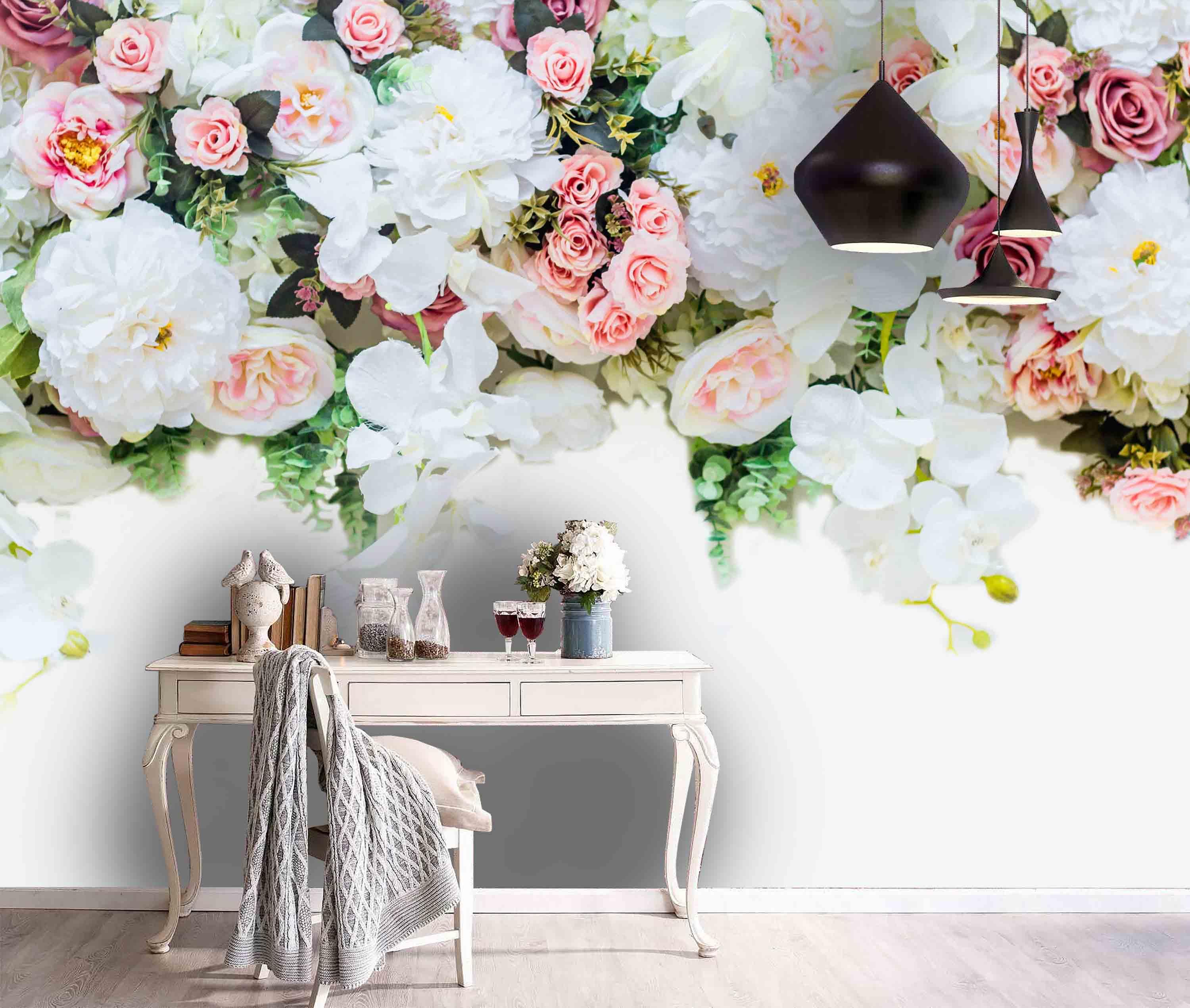 3D Colorful Flower Background Wall Mural Wallpaper 129- Jess Art Decoration