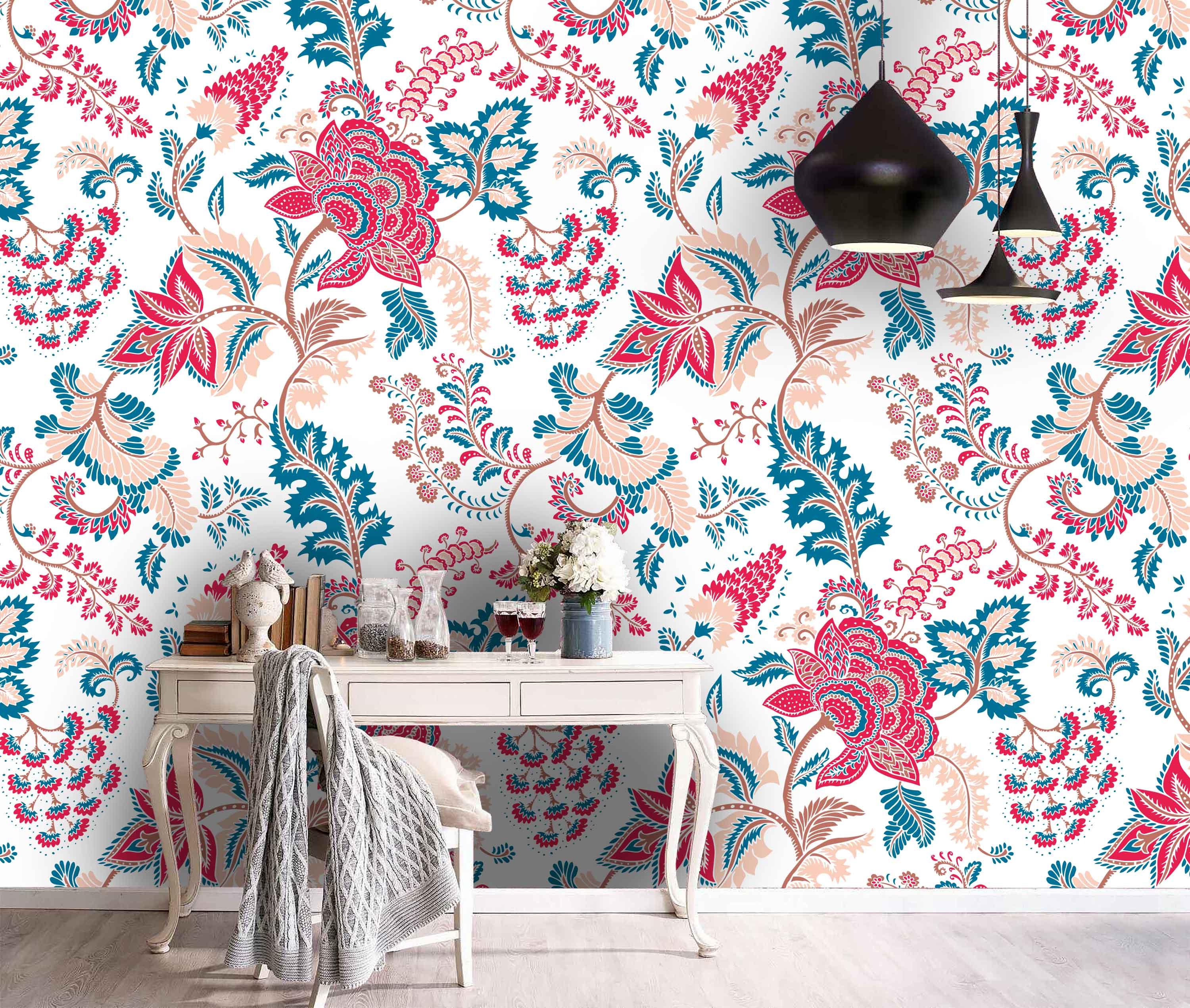 3D Colorful Flower Pattern Wall Mural Wallpaper 79- Jess Art Decoration