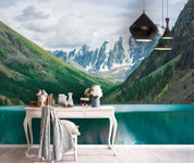 3D Lake Snow Mountain Wall Mural Wallpaper 100- Jess Art Decoration