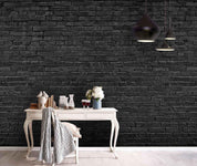 3D Black Brick Wall Effect Wall Mural Wallpaper 89- Jess Art Decoration