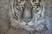 3D Brick Wall Animal Tiger Wall Mural Wallpaper LQH 185- Jess Art Decoration