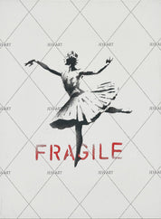 3D Black White Banksy Ballerina Red Letter Wall Mural Wallpaper ZY D5- Jess Art Decoration