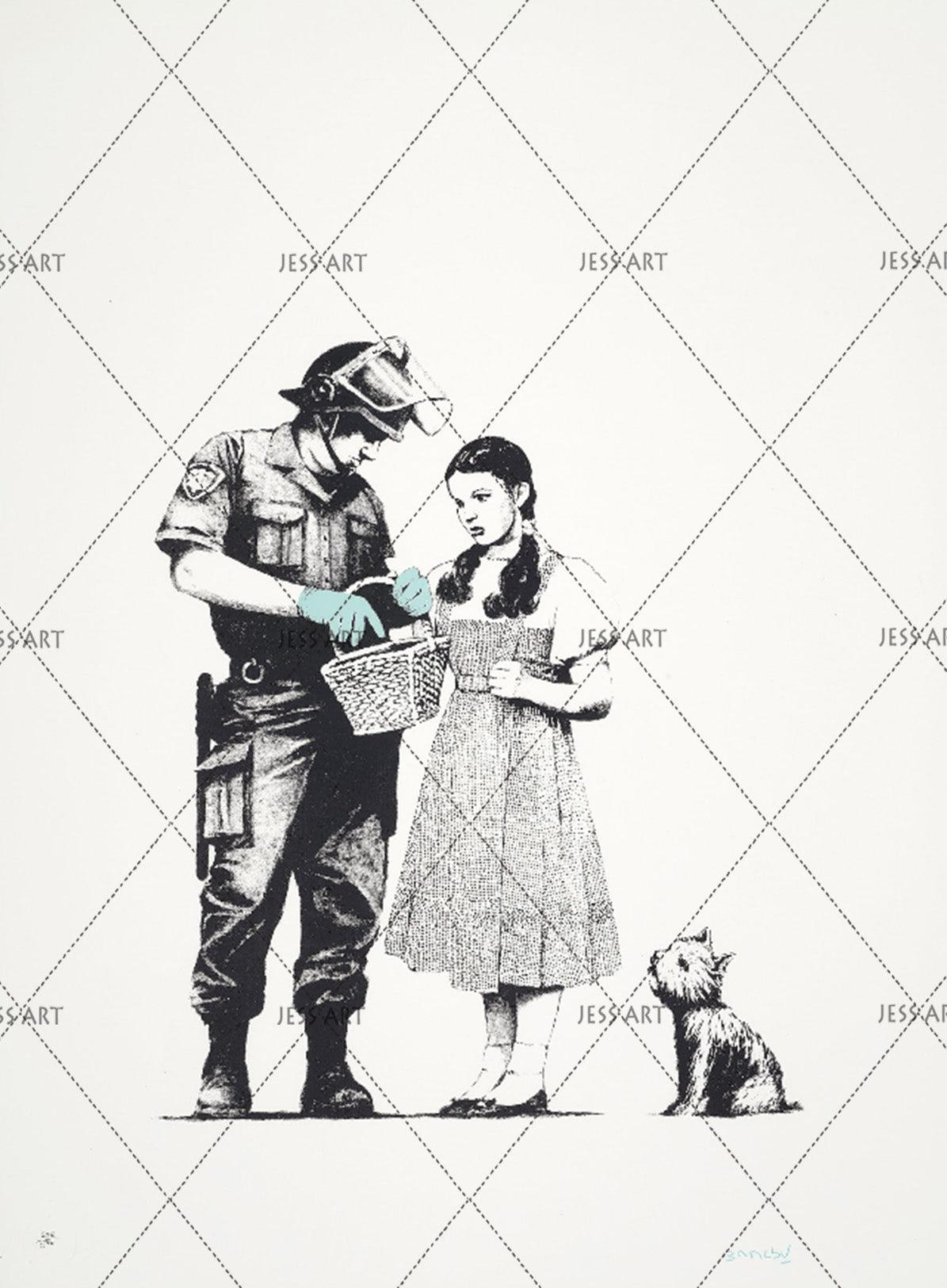 3D Banksy Figure Lover Animal Cat Wall Mural Wallpaper ZY D57- Jess Art Decoration