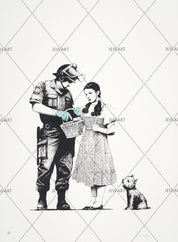 3D Banksy Figure Lover Animal Cat Wall Mural Wallpaper ZY D57- Jess Art Decoration
