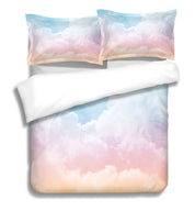 3D Pink Clouds Watercolor Quilt Cover Set Bedding Set Pillowcases 53- Jess Art Decoration