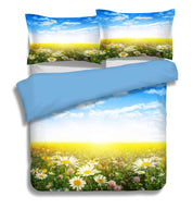 3D Sky Daisy Flower Field Quilt Cover Set Bedding Set Pillowcases 81- Jess Art Decoration