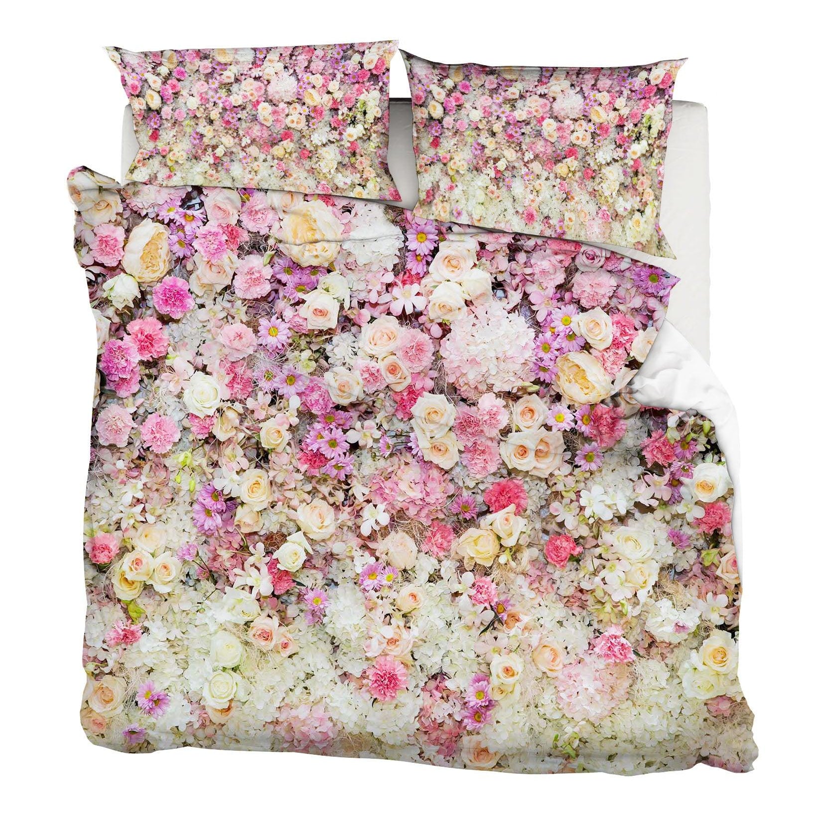 3D Pink Flower Vine Quilt Cover Set Bedding Set Pillowcases 33- Jess Art Decoration