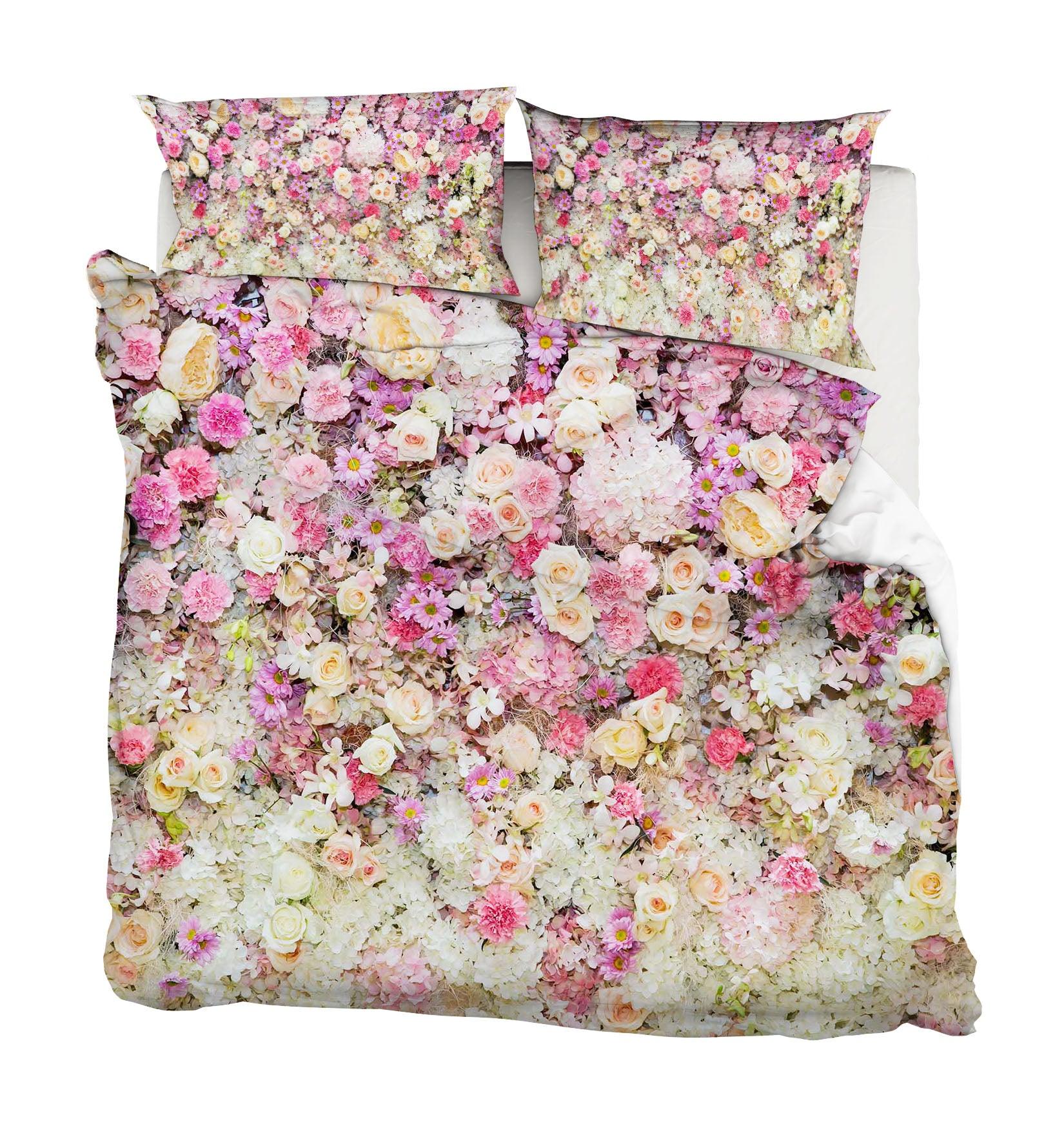 3D Pink Flower Vine Quilt Cover Set Bedding Set Pillowcases 33- Jess Art Decoration
