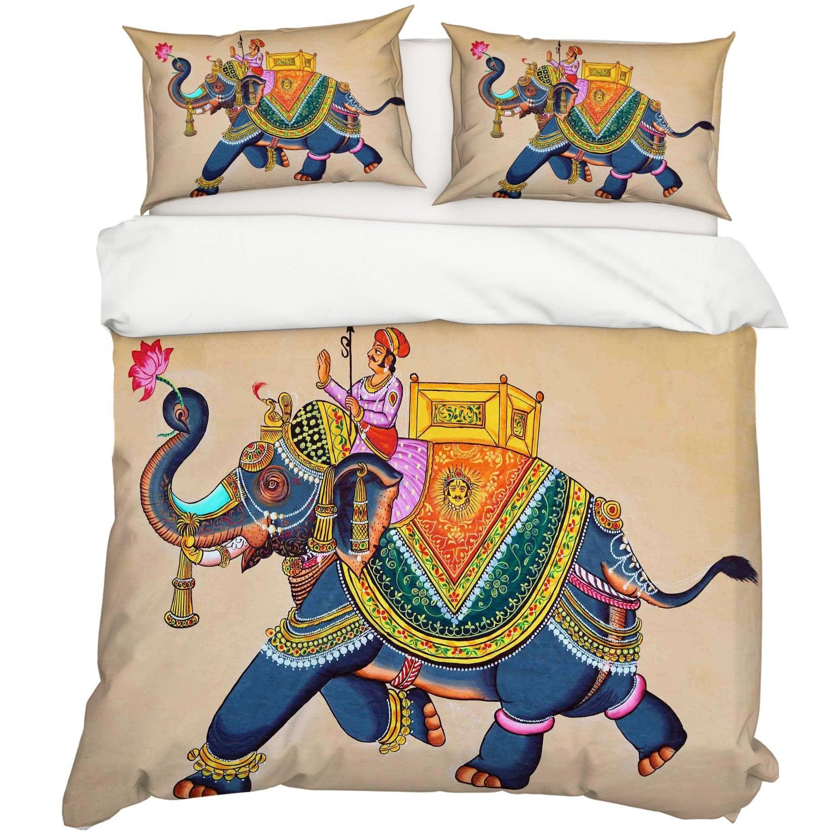 3D Elephant Quilt Cover Set Bedding Set Pillowcases 51- Jess Art Decoration