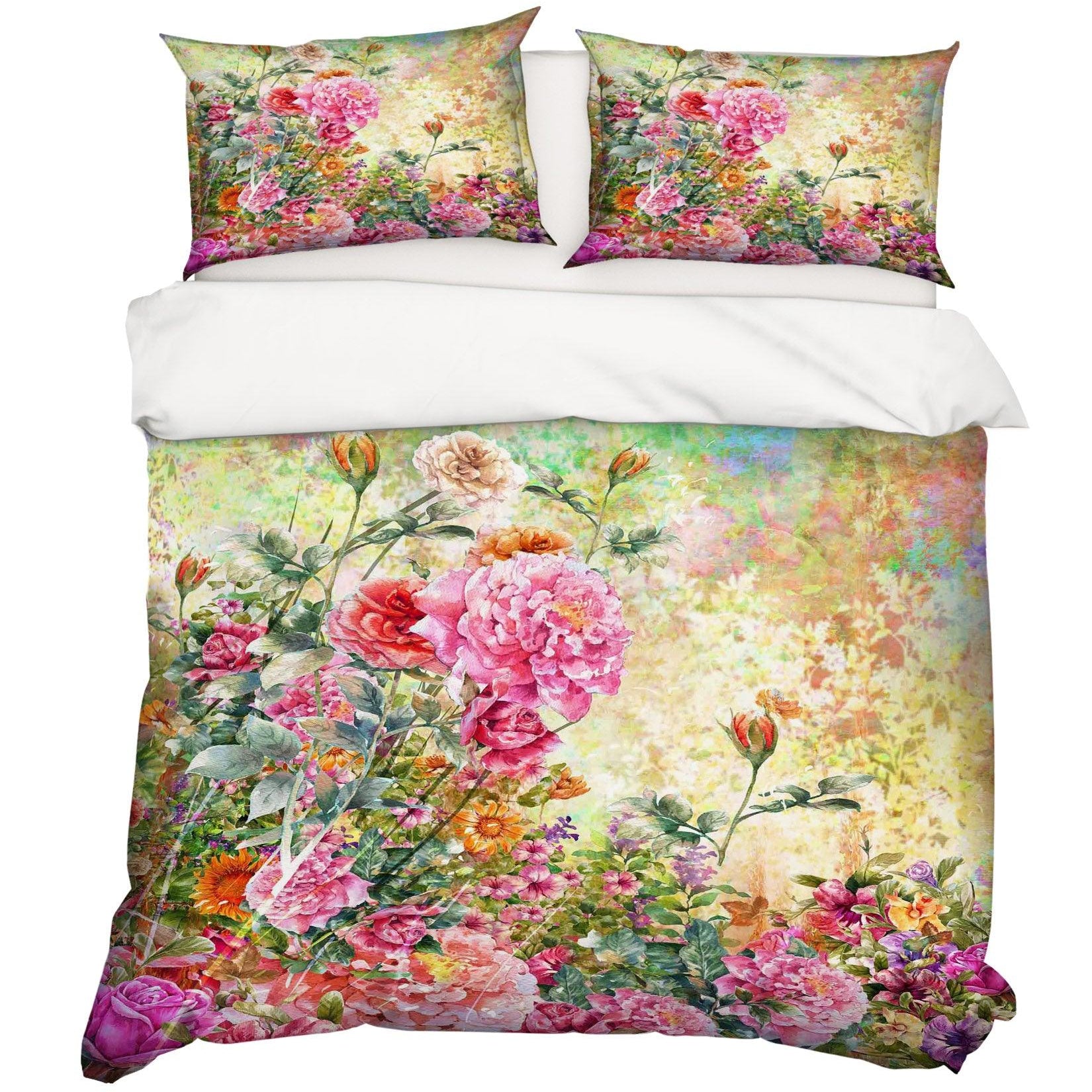 3D Pink Flower Quilt Cover Set Bedding Set Pillowcases 49- Jess Art Decoration