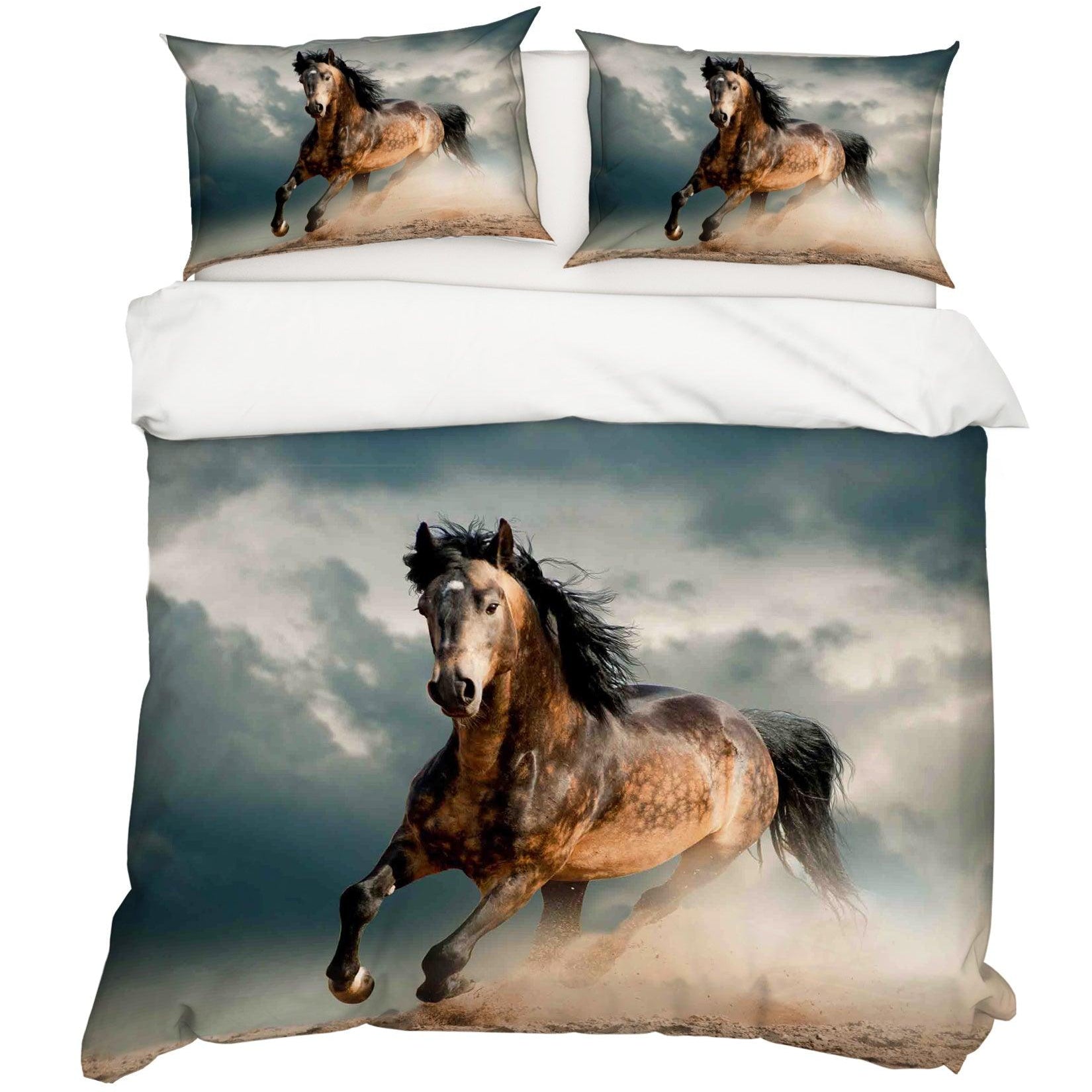 3D Horse Quilt Cover Set Bedding Set Pillowcases 05- Jess Art Decoration