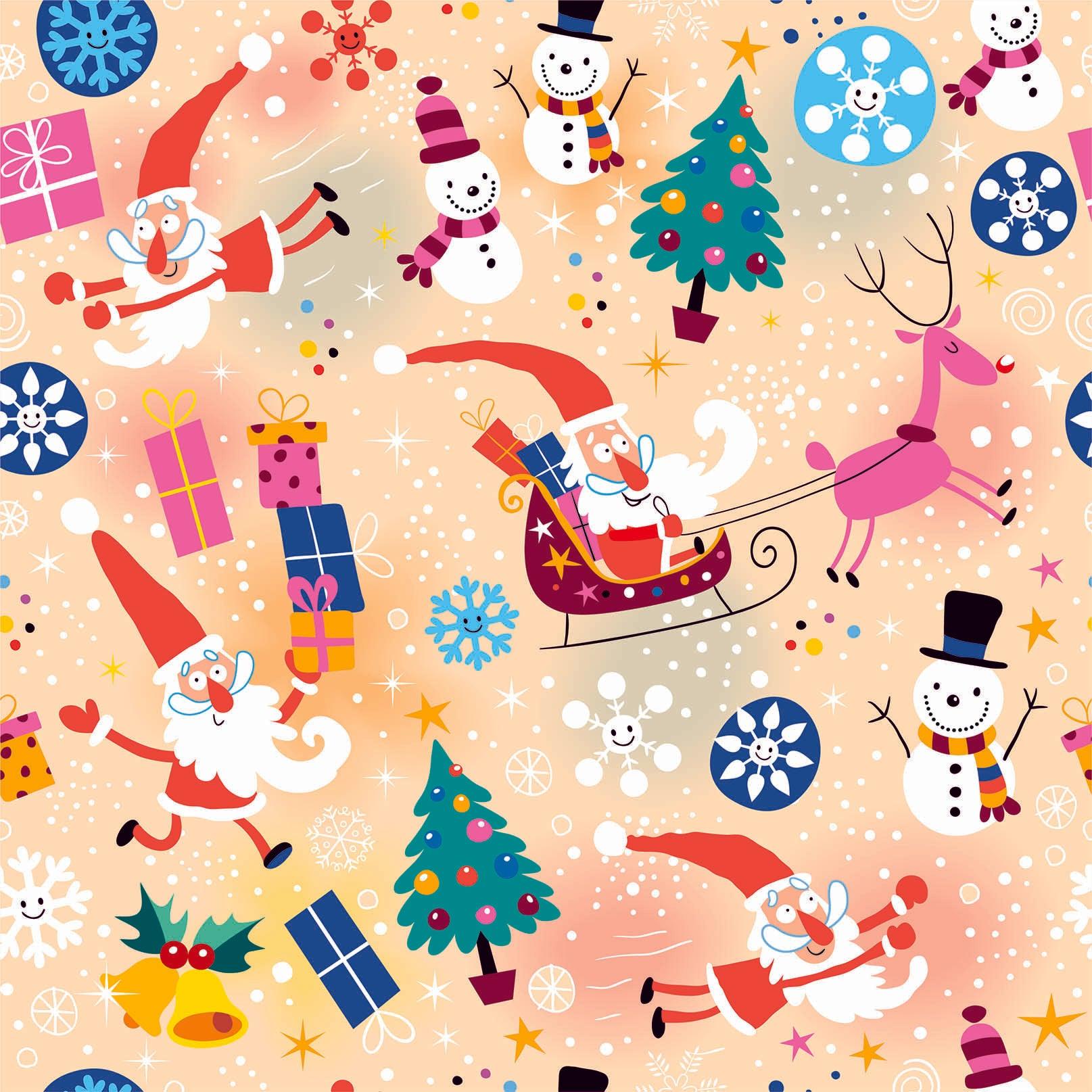 3D Christmas Santa Claus Elk Snowman Snowflake Quilt Cover Set Bedding Set Pillowcases 03- Jess Art Decoration