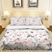 3D Pink Floral Quilt Cover Set Bedding Set Pillowcases 57- Jess Art Decoration