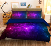 3D Starry Sky Universe Nebula Quilt Cover Set Bedding Set Pillowcases 111- Jess Art Decoration