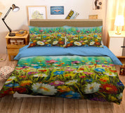 3D Oil Painting Flower Quilt Cover Set Bedding Set Pillowcases 35- Jess Art Decoration