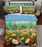 3D Oil Painting Flower Quilt Cover Set Bedding Set Pillowcases 35- Jess Art Decoration